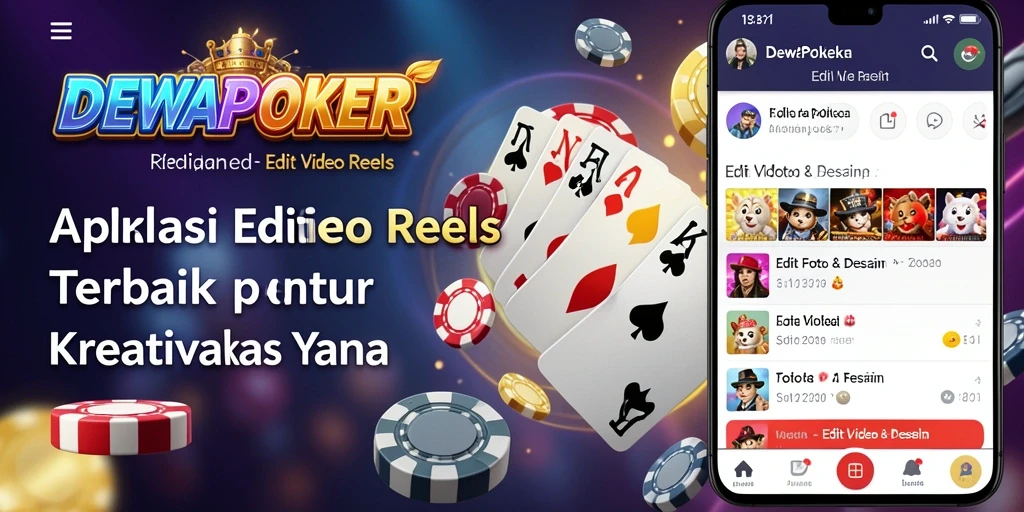 Antarmuka DEWAPOKER yang mudah digunakan untuk Edit Video Reels.