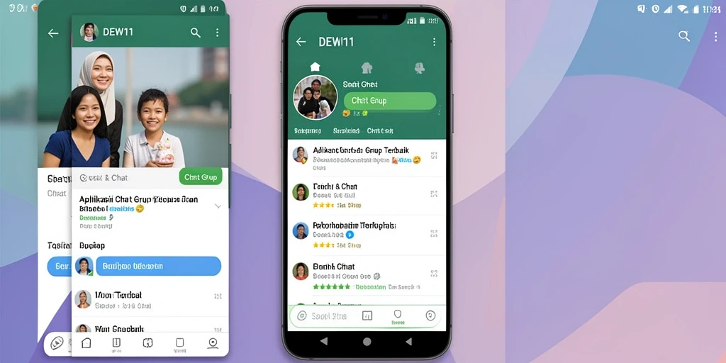 Antarmuka DEWI11 yang intuitif untuk chatting grup.