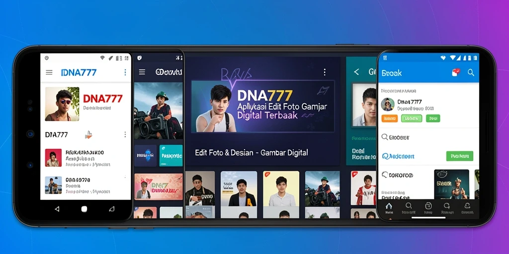 Tangkapan layar dari antarmuka aplikasi DNA777 yang user-friendly.