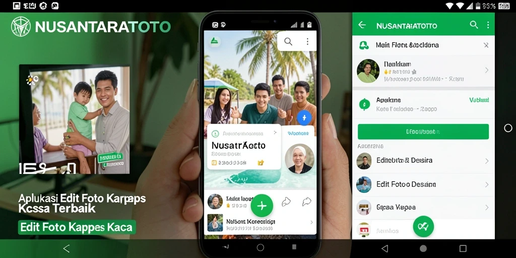 Antarmuka NUSANTARATOTO untuk Edit Foto Kertas Kaca yang modern.