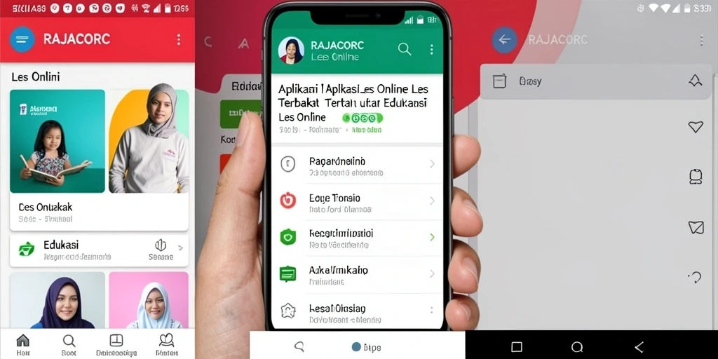 Antarmuka intuitif RAJACORC untuk pengalaman belajar yang lebih baik.
