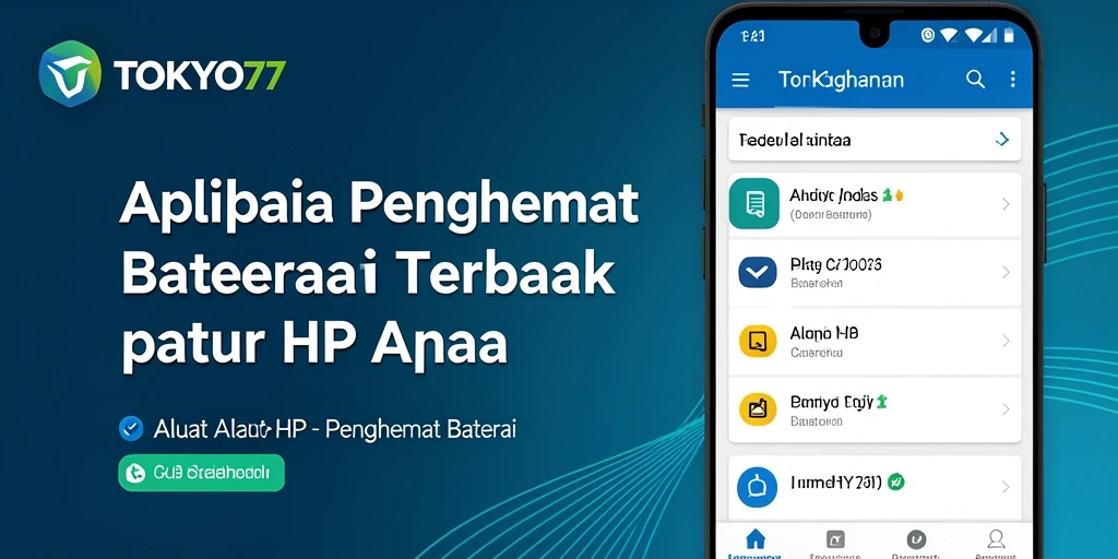 Antarmuka pengguna TOKYO77 yang praktis dan efisien dalam menghemat baterai.