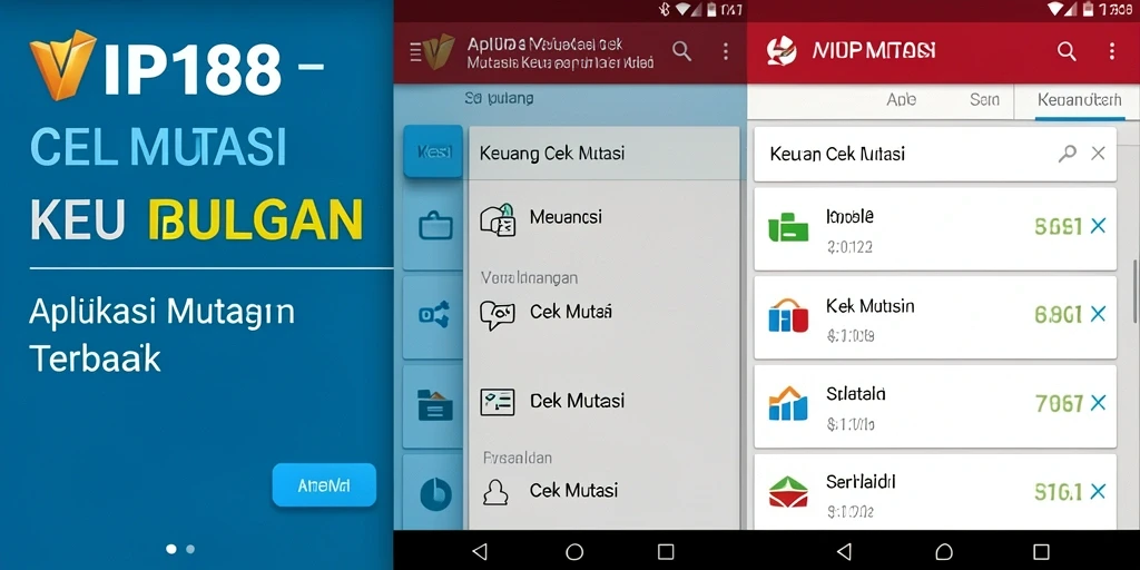 Antarmuka aplikasi Cek Mutasi VIP188 yang intuitif dan informatif.
